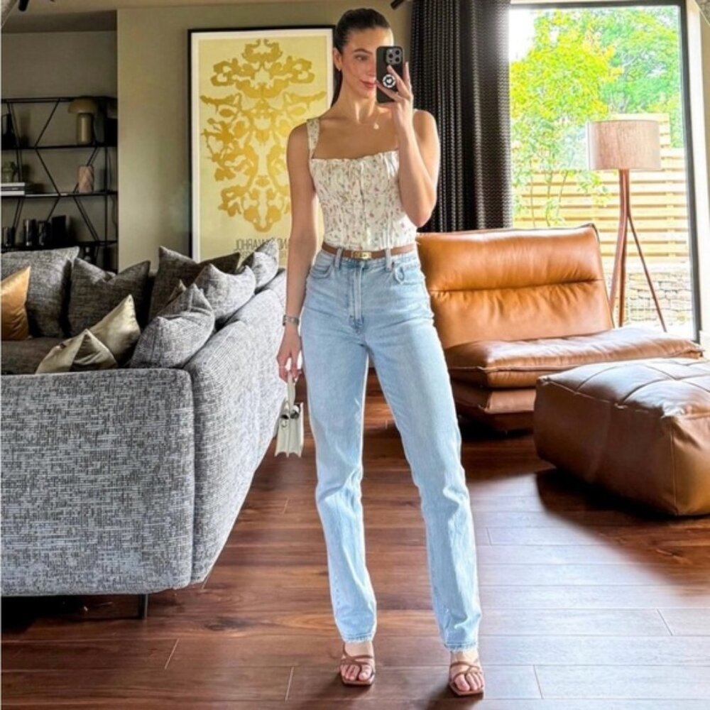 A&F Curve love 90’s straight jeans